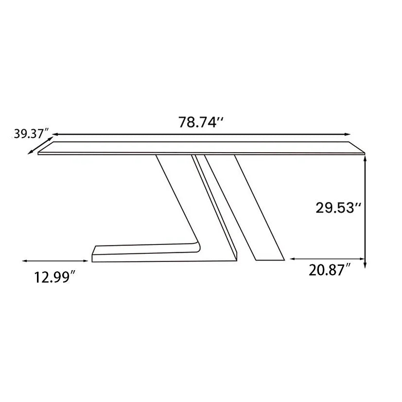 Mesa de comedor Goldie de 79"