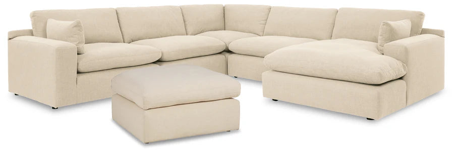 Seccional Elyza de 5 piezas con chaise longue - LAF / RAF