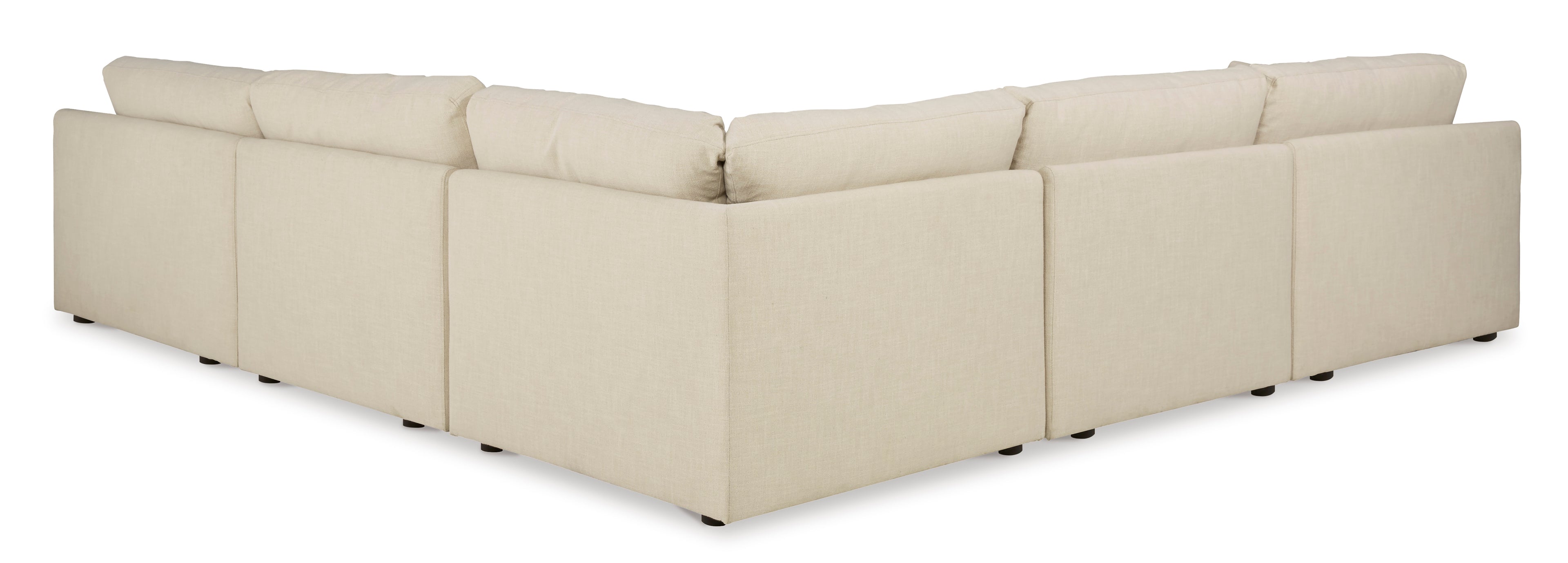 elyza 5 piece linen sectional back