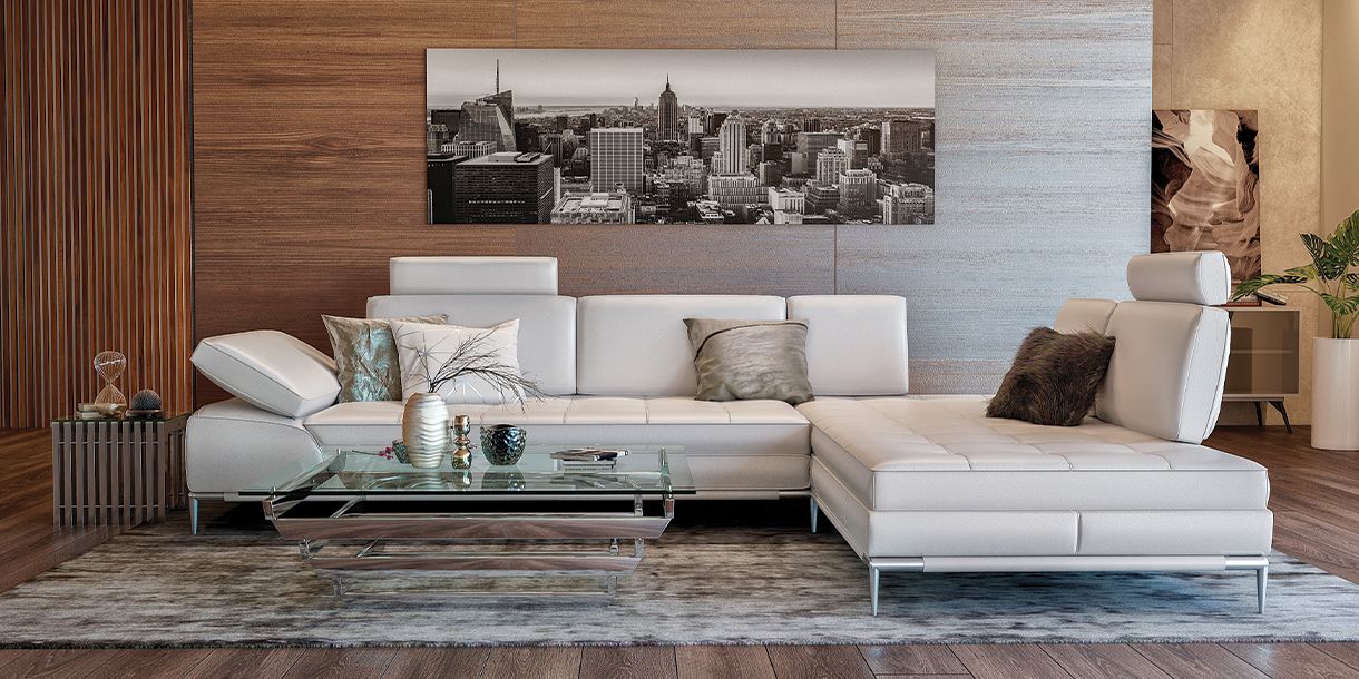 Empire Right Sofa White