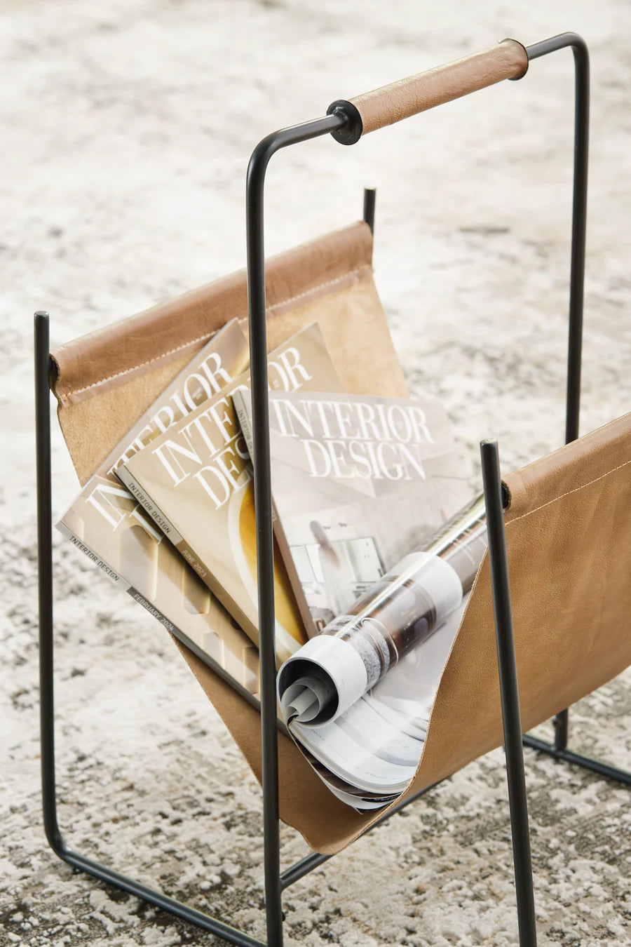 Faronworth Brown Magazine Rack