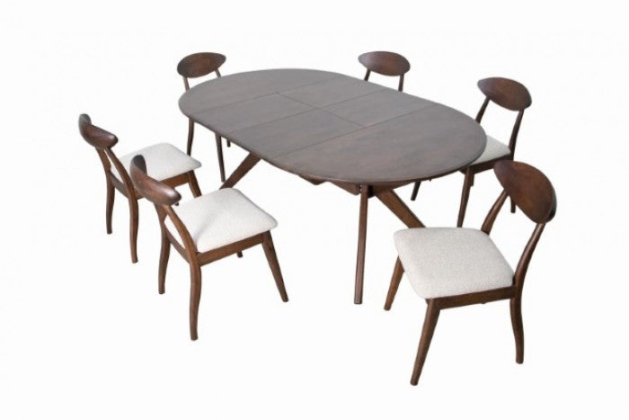 Hammel Walnut 7 Pieces Dining Table Set