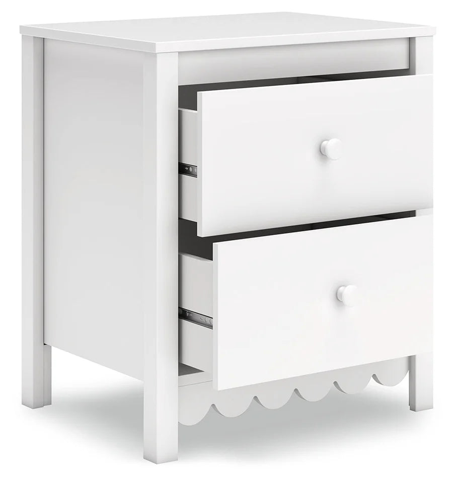Juego de dormitorio juvenil con plataforma Hallityn en color blanco