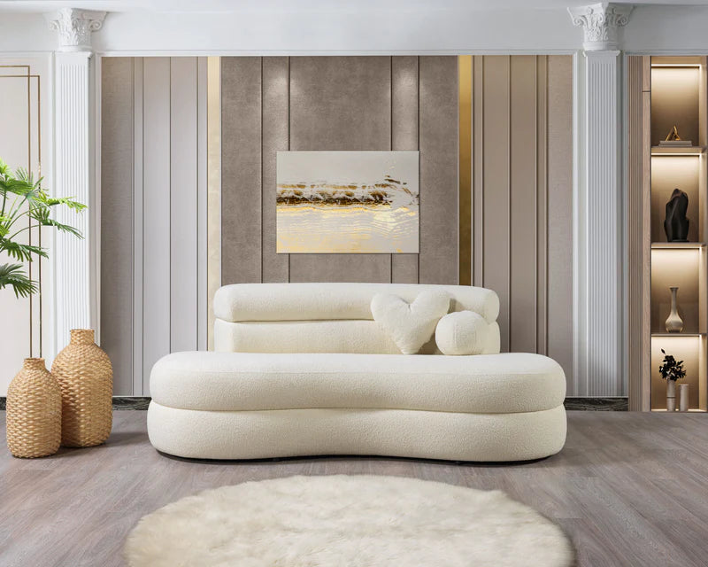 Loveseat Larissa Ivory Boucle