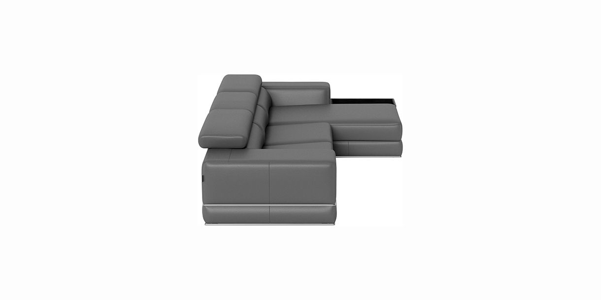 Lorenzo Right Sectional Sofa Elephant Gray