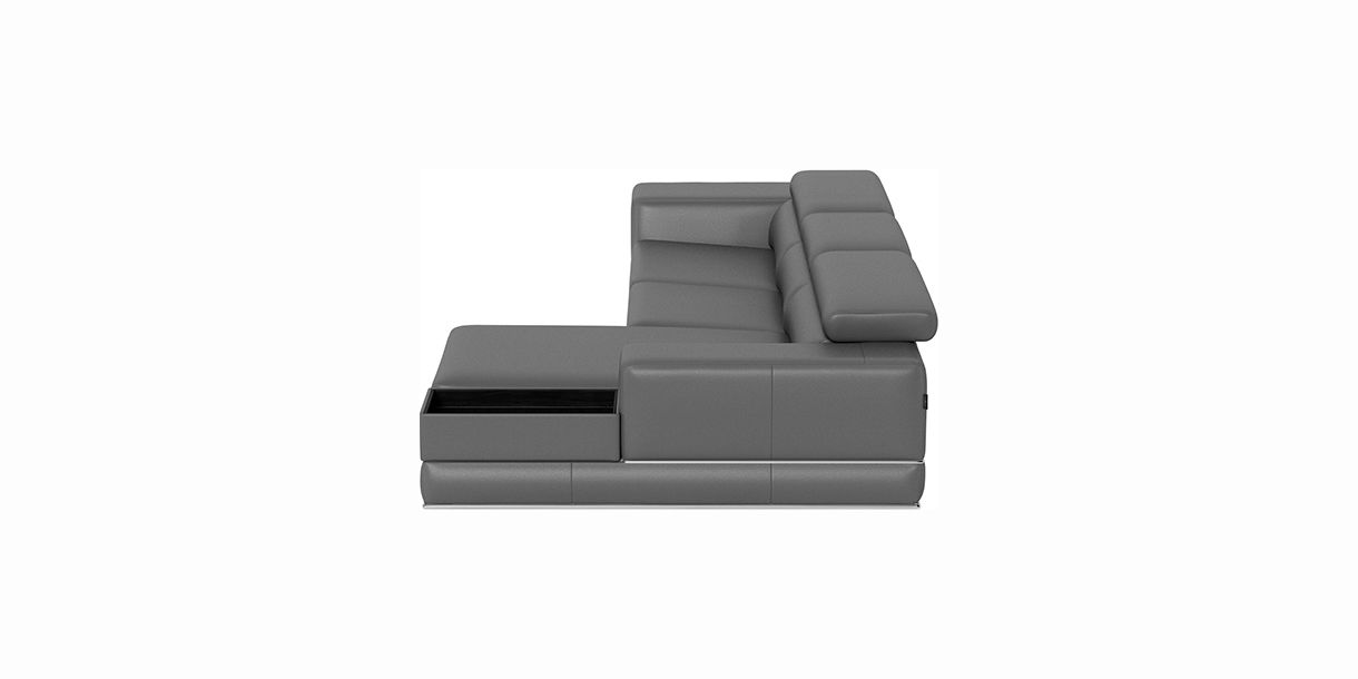 Lorenzo Right Sectional Sofa Elephant Gray