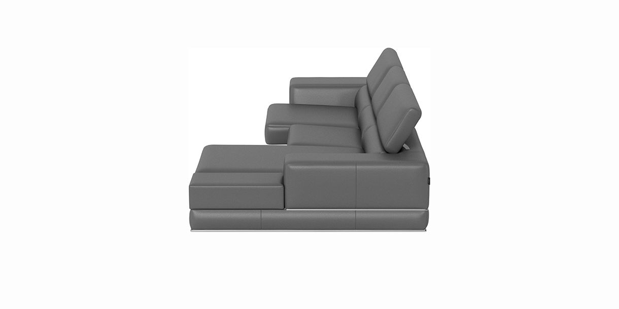 Lorenzo Right Sectional Sofa Elephant Gray