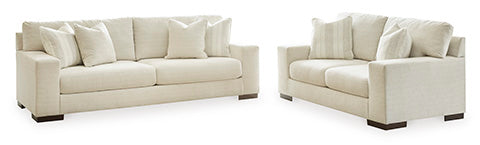 Sofá y loveseat Maggie en abedul