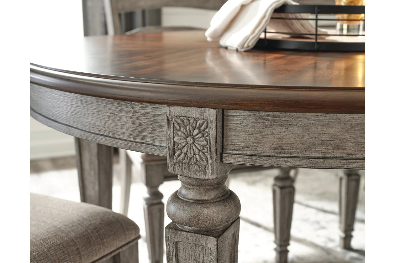 Lodenbay Antique Gray Extendable Round/Oval Dining Set