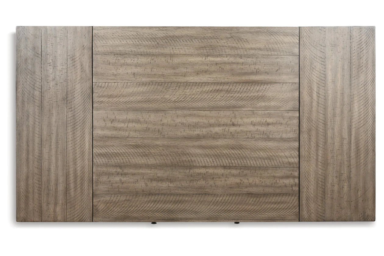 Skempton White/Light Brown Rectangular Dining Set