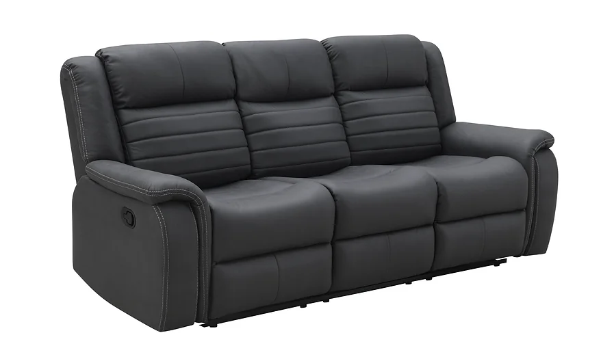 Juego de sala de estar reclinable de 3 piezas Max Gray