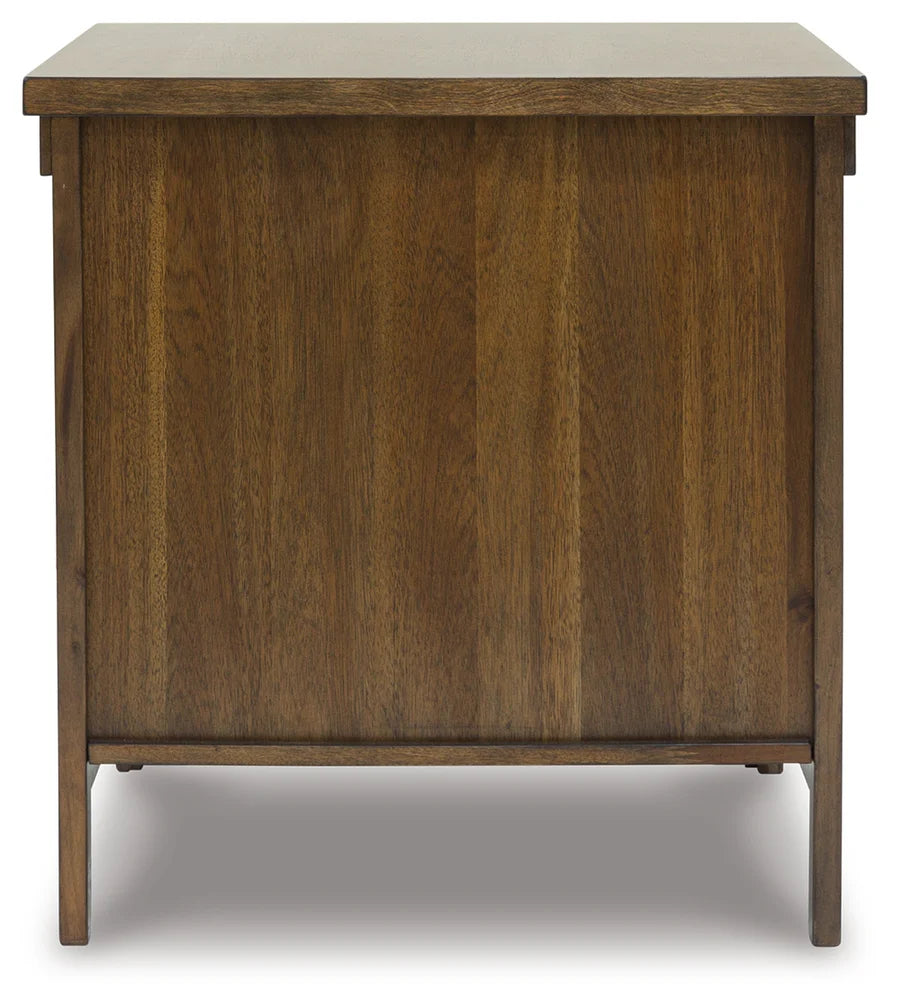 Moriville Grayish Brown End Table