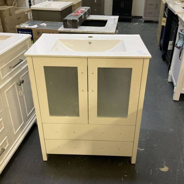 Brescia 30 in. W x 18 in. D x 36 in. H Bath Vanity In White with Vanity Top in White with White Basin and Mirror - Decohub Home