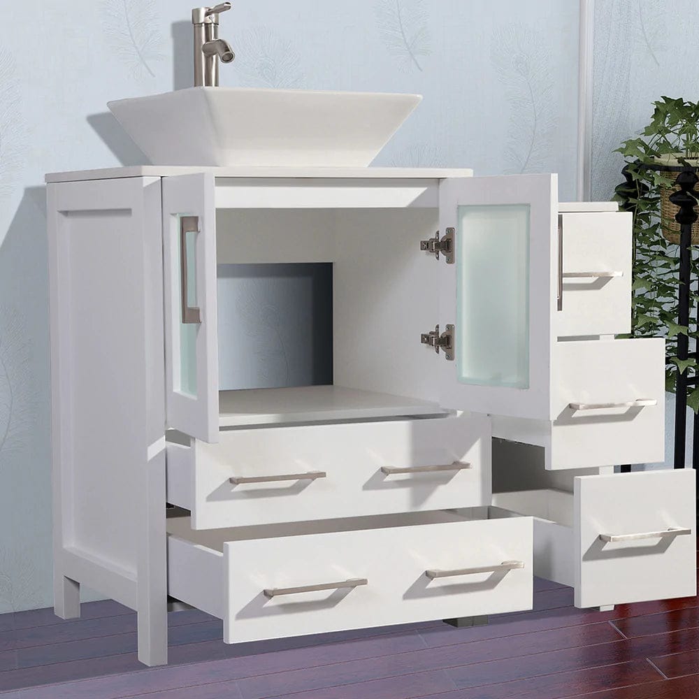 36 in. Single Sink Bathroom Vanity Combo Set in White - Decohub Home