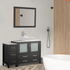48 in. Single Sink Bathroom Vanity Combo Set 5 Drawers 1 Shelf 2 Cabinet White Quartz Top and Ceramic Vessel Sink Bathroom Cabinet with Free Mirror - Decohub Home