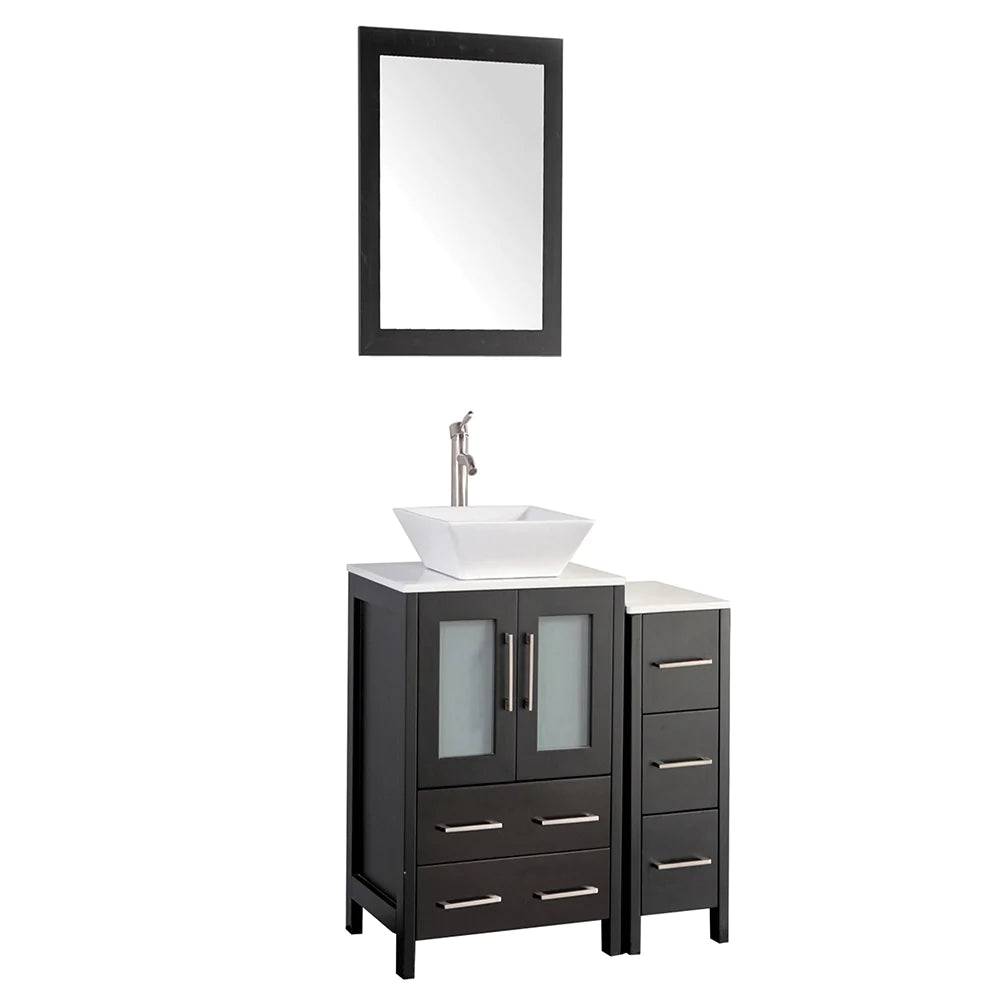 36 in. Single Sink Bathroom Vanity Combo Set in Espresso - Decohub Home