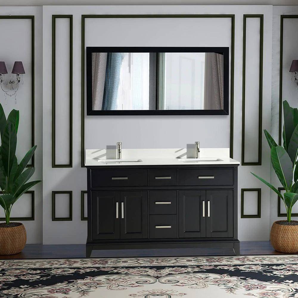 60 in.Single Sink Bathroom Vanity Set in Espresso - Decohub Home