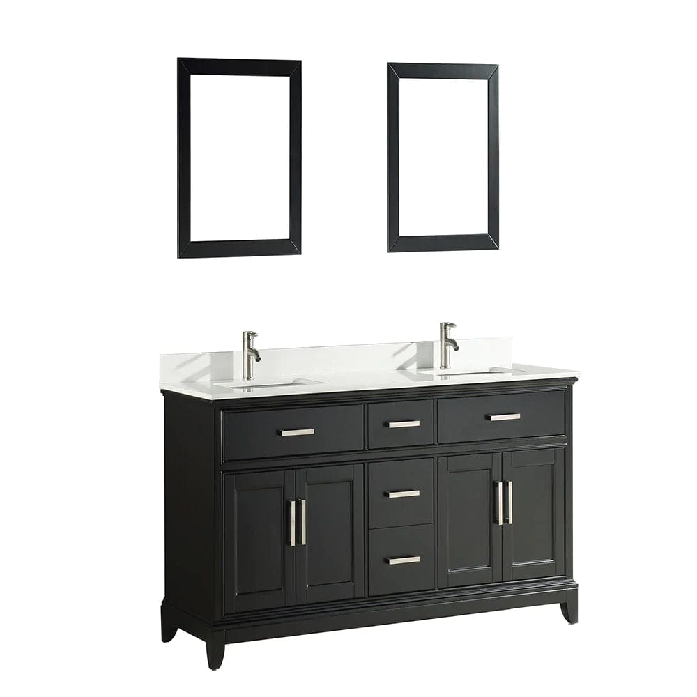 72 in. Double Sink Bathroom Vanity Set in Espresso - Decohub Home