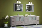 108 in. Double Sink Modern Bathroom Vanity Compact Set in Gray - Decohub Home