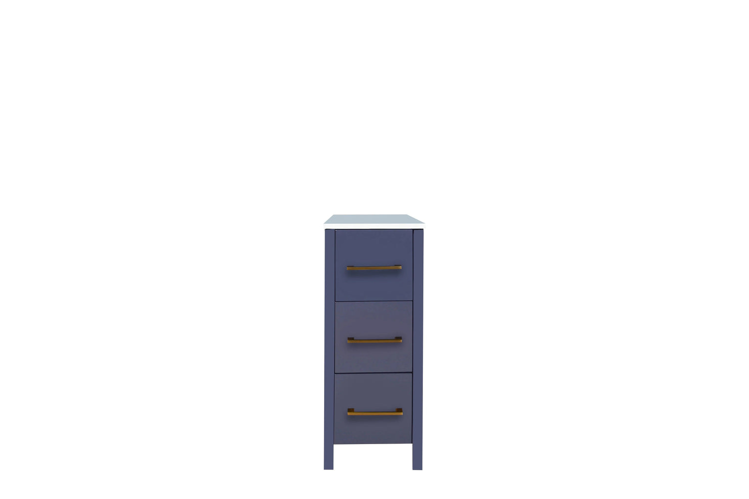 12 in Bathroom Cabinet 3 Drawer Side Storage Organizer in Gray - Decohub Home