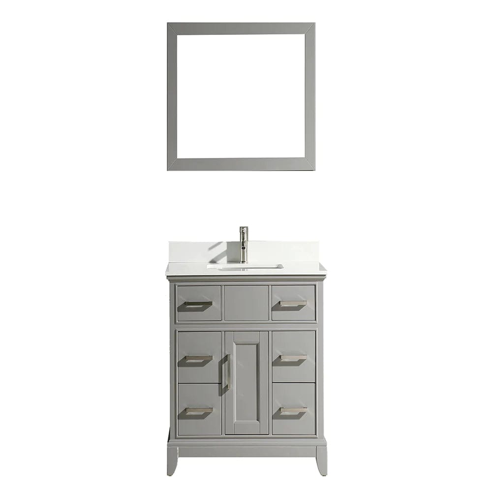 36 in. Single Sink Bathroom Vanity Set in Gray - Decohub Home