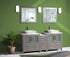 72 in. Double Sink Bathroom Vanity Combo Set in Gray - Decohub Home