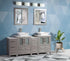 72 in. Double Sink Bathroom Vanity Combo Set in Gray - Decohub Home
