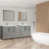 72 in. Double Sink Modern Bathroom Vanity Set in Gray - Decohub Home
