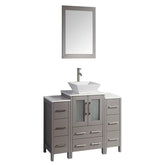 48 in. Single Sink Bathroom Vanity Combo Set in Gray - Decohub Home