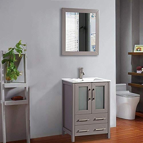 48 in. Single Sink Modern Bathroom Vanity Combo Set in Gray - Decohub Home