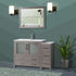 48 in. Single Sink Modern Bathroom Vanity Compact Set in Gray - Decohub Home