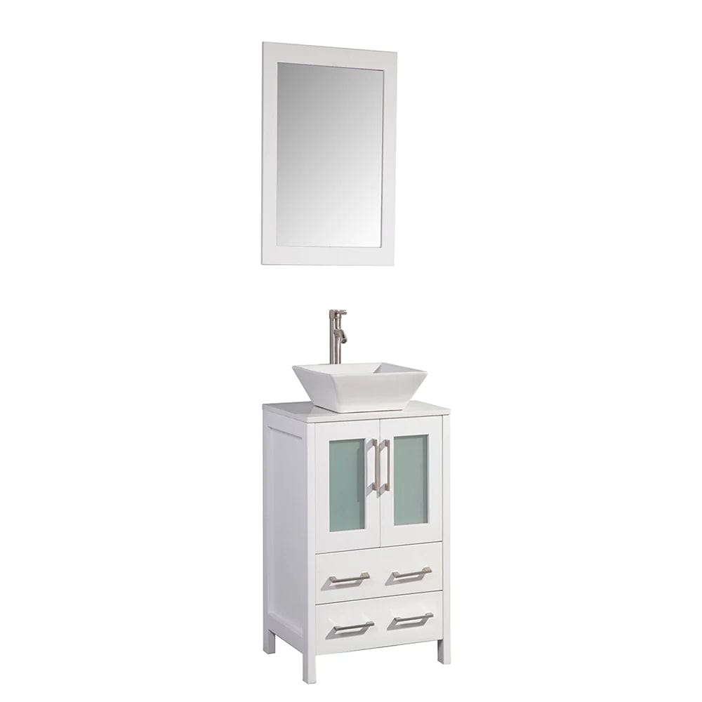24 in. Single Sink Bathroom Vanity Combo Set in White - Decohub Home