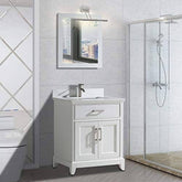 24 in. Single Sink Bathroom Vanity Set in White - Decohub Home