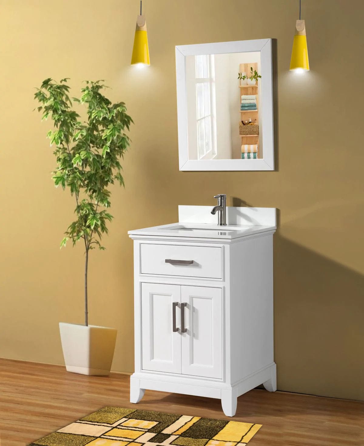30 in. Single Sink Bathroom Vanity Set in White - Decohub Home