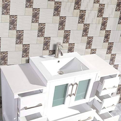48 in. Single Sink Modern Bathroom Vanity Combo Set in White - Decohub Home