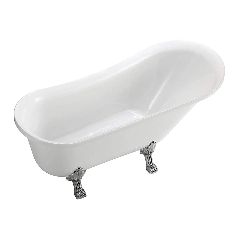 68.9x29.9 in. Freestanding White Acrylic Bathtub
