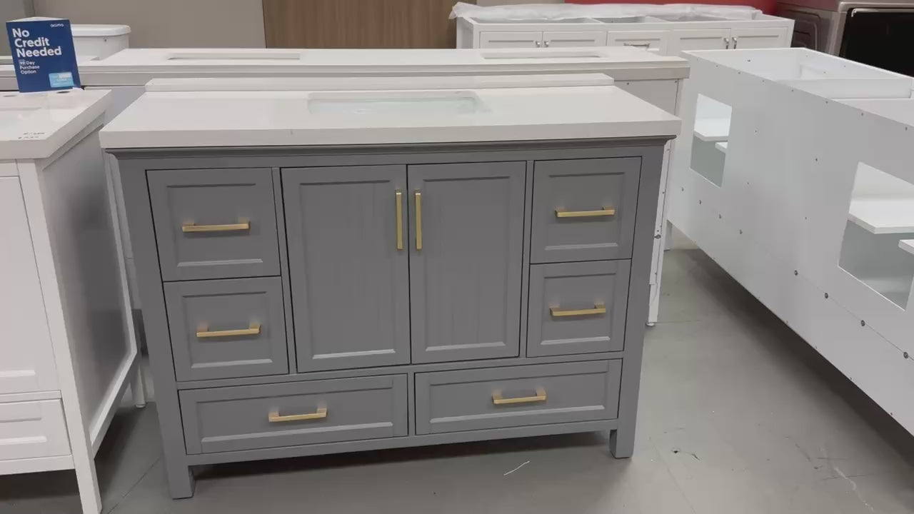 Mueble de lavabo individual Carrar de 48 pulgadas