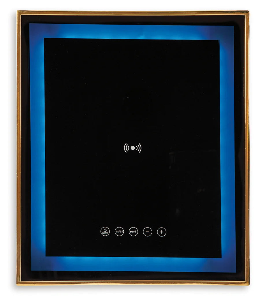 Rexwell Black Accent Table with Speaker