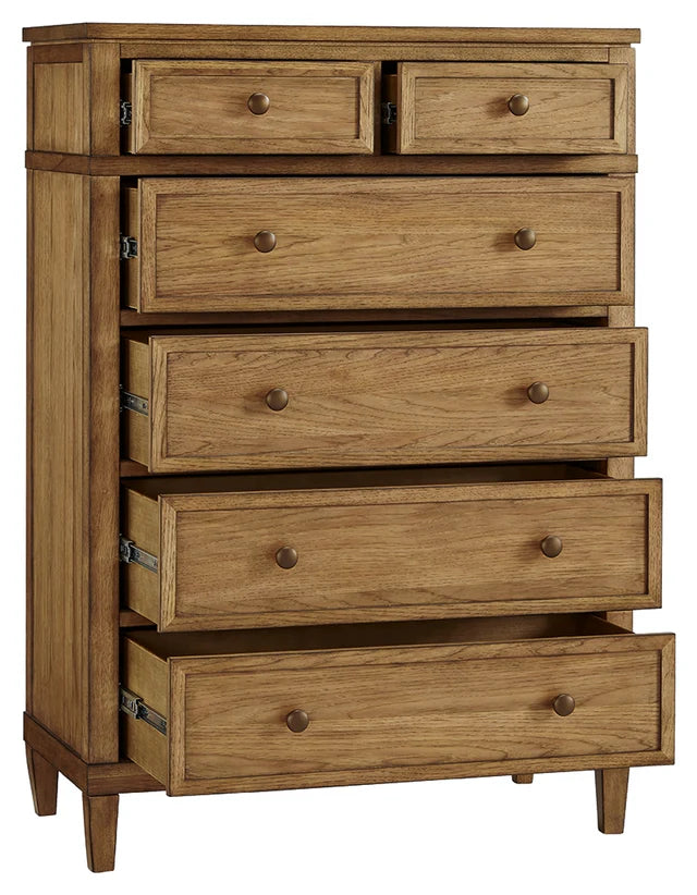 Sharlance Light Brown Upholstered Panel Bedroom Set