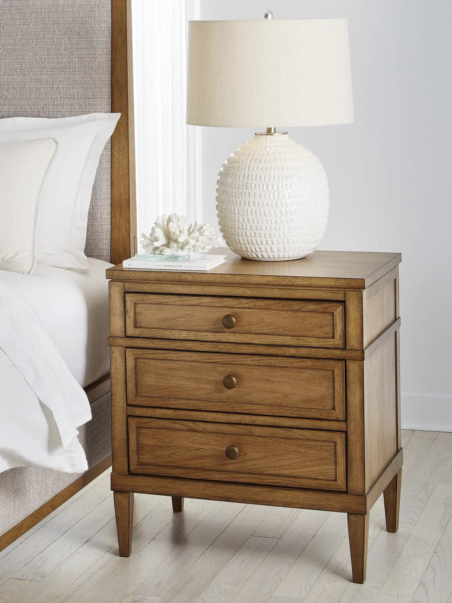 Sharlance Light Brown Upholstered Panel Bedroom Set