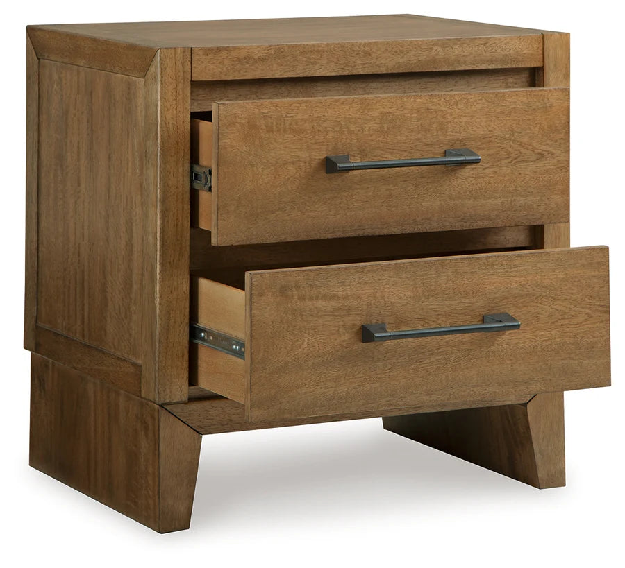 Sherbana Light Brown Platform Bedroom Set
