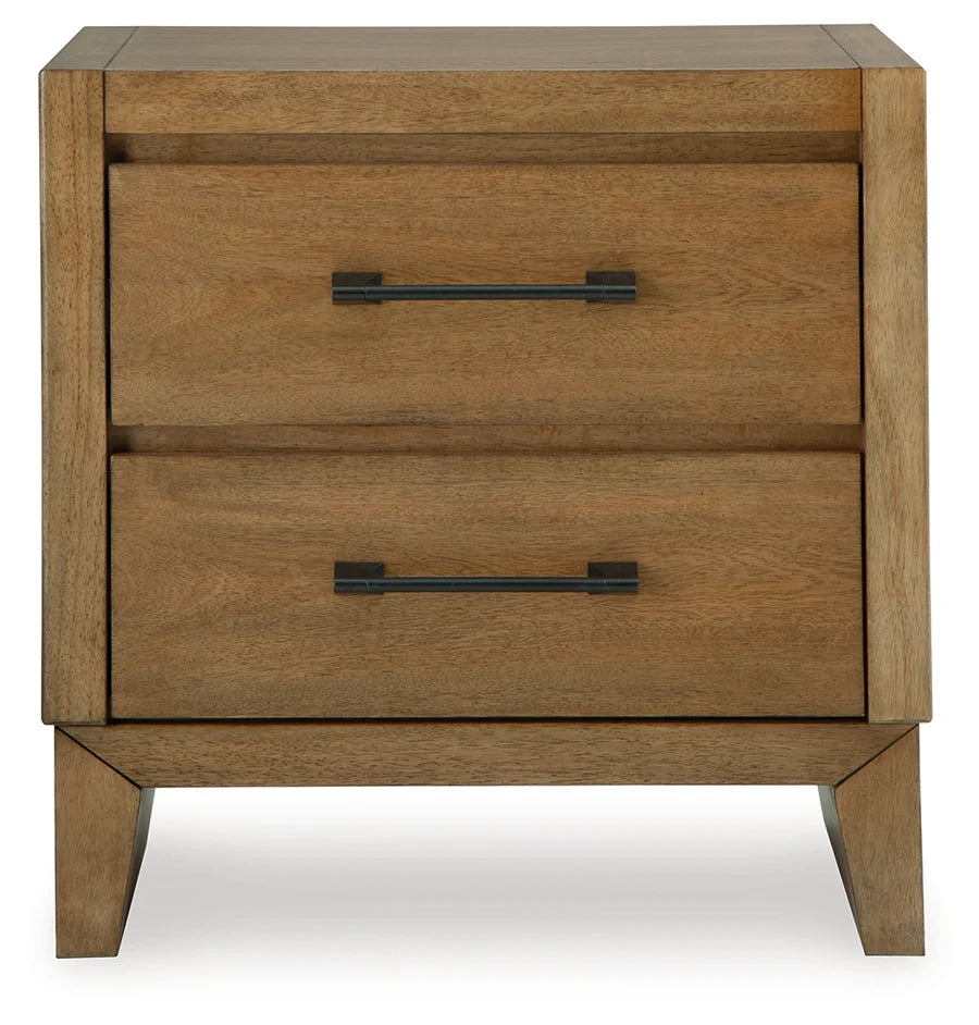 Sherbana Light Brown Platform Bedroom Set