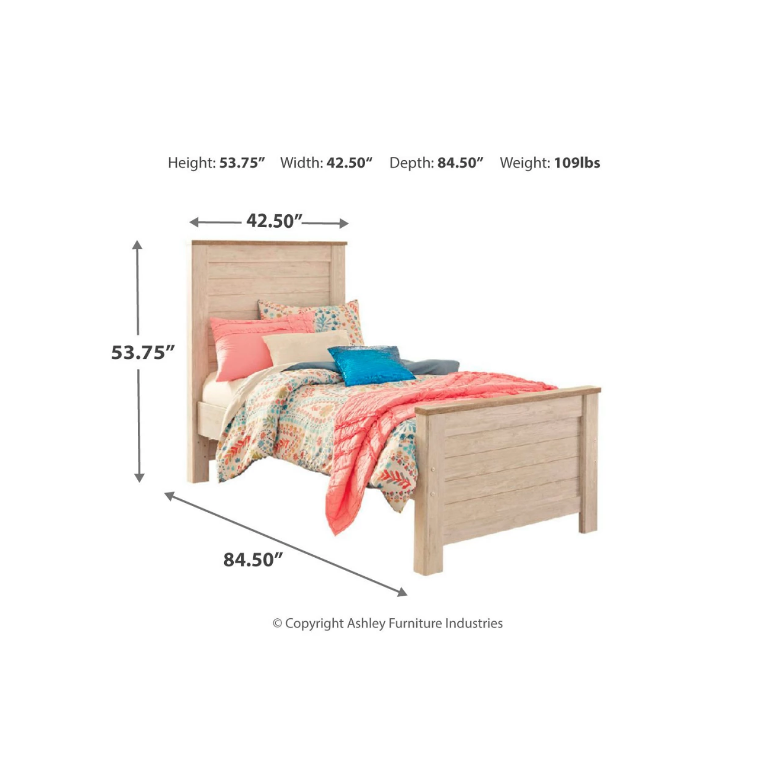 Willowton Panel Bed