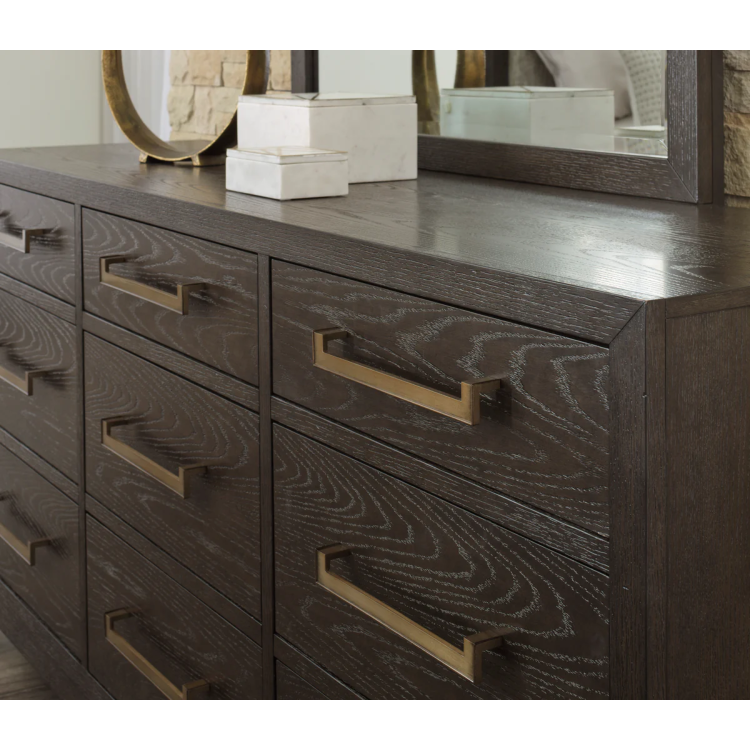 Burkhaus Brown Upholstered Panel Bedroom Set