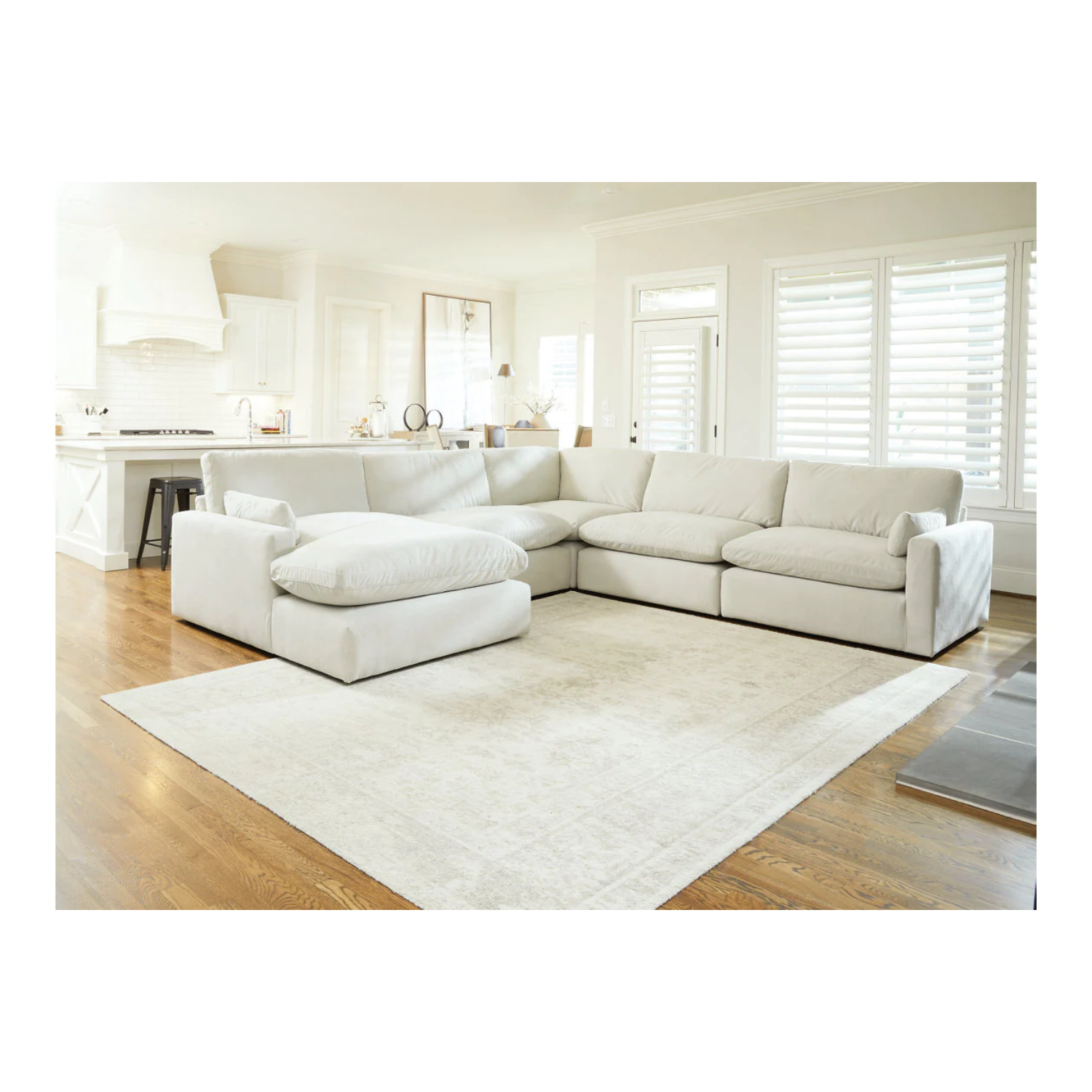 Sophie Light Gray 5-Piece Sectional