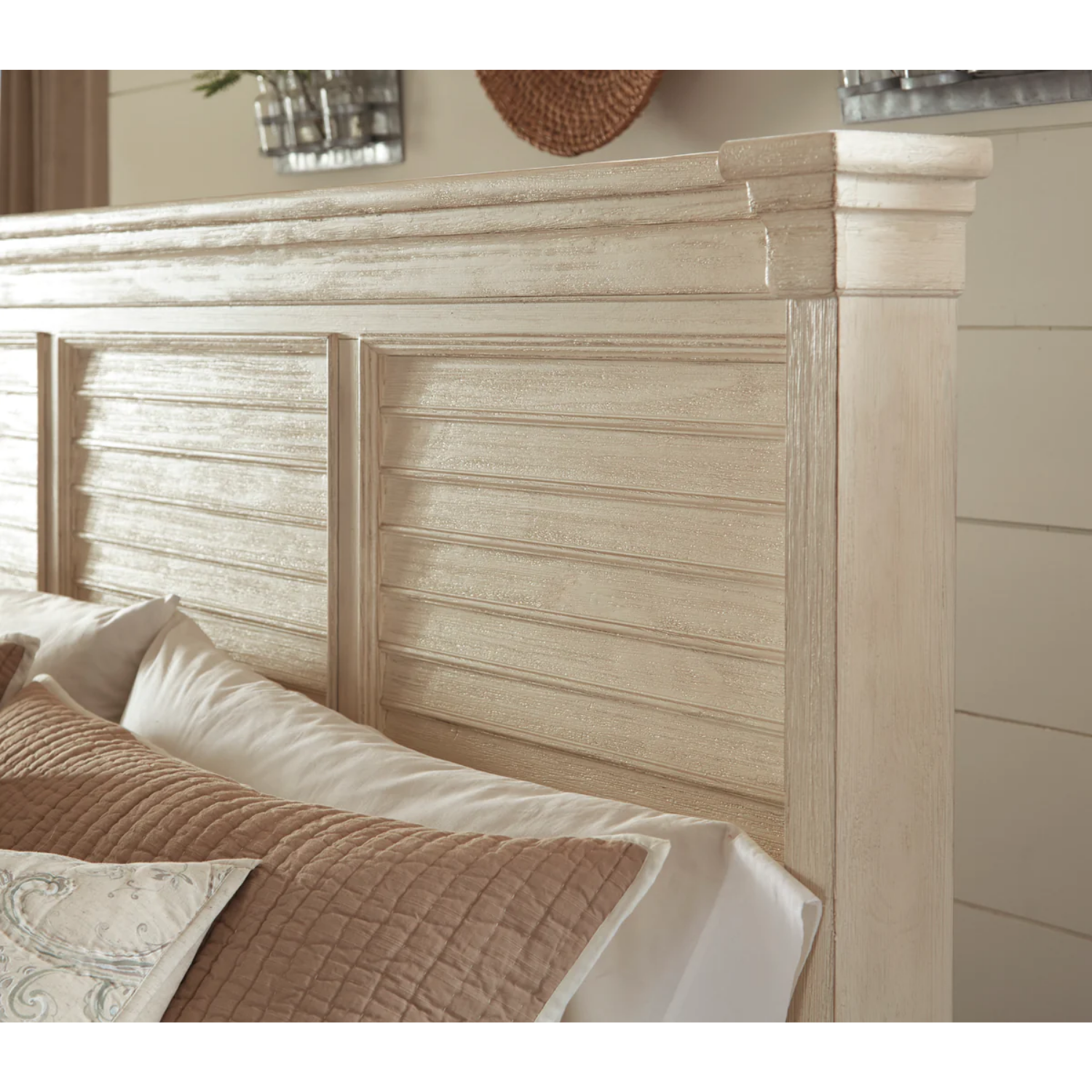 Cameo Gray Upholstered Panel Bedroom Set