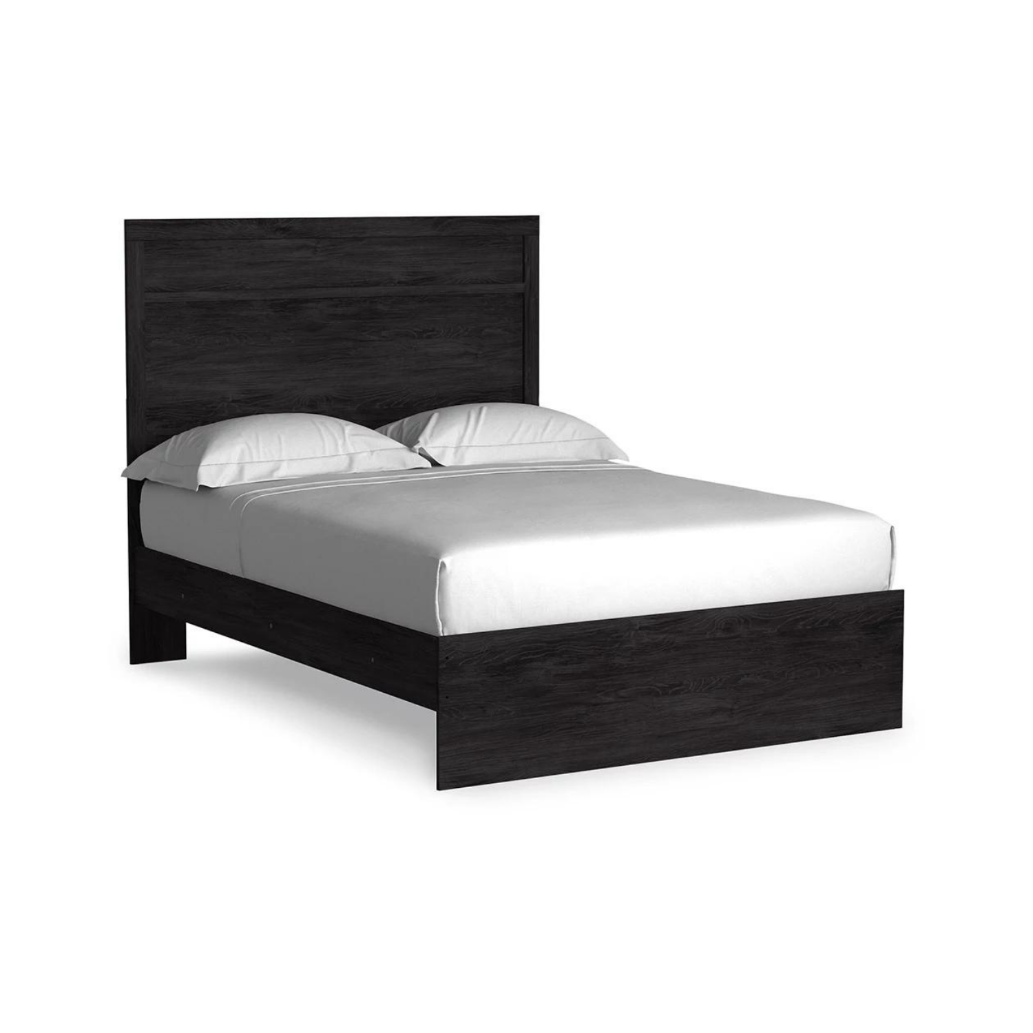 Belachime Full Panel Bed with Mirrored Dresser and Nightstand