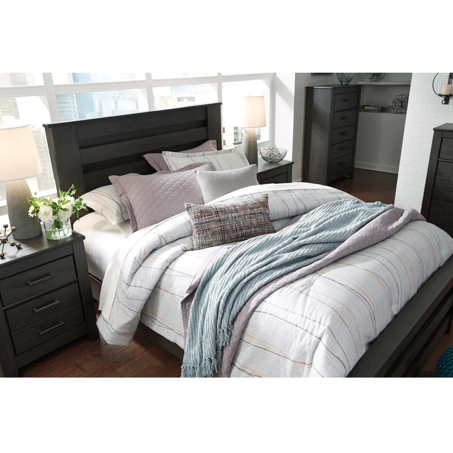 Brinxton Charcoal Panel Bedroom Set