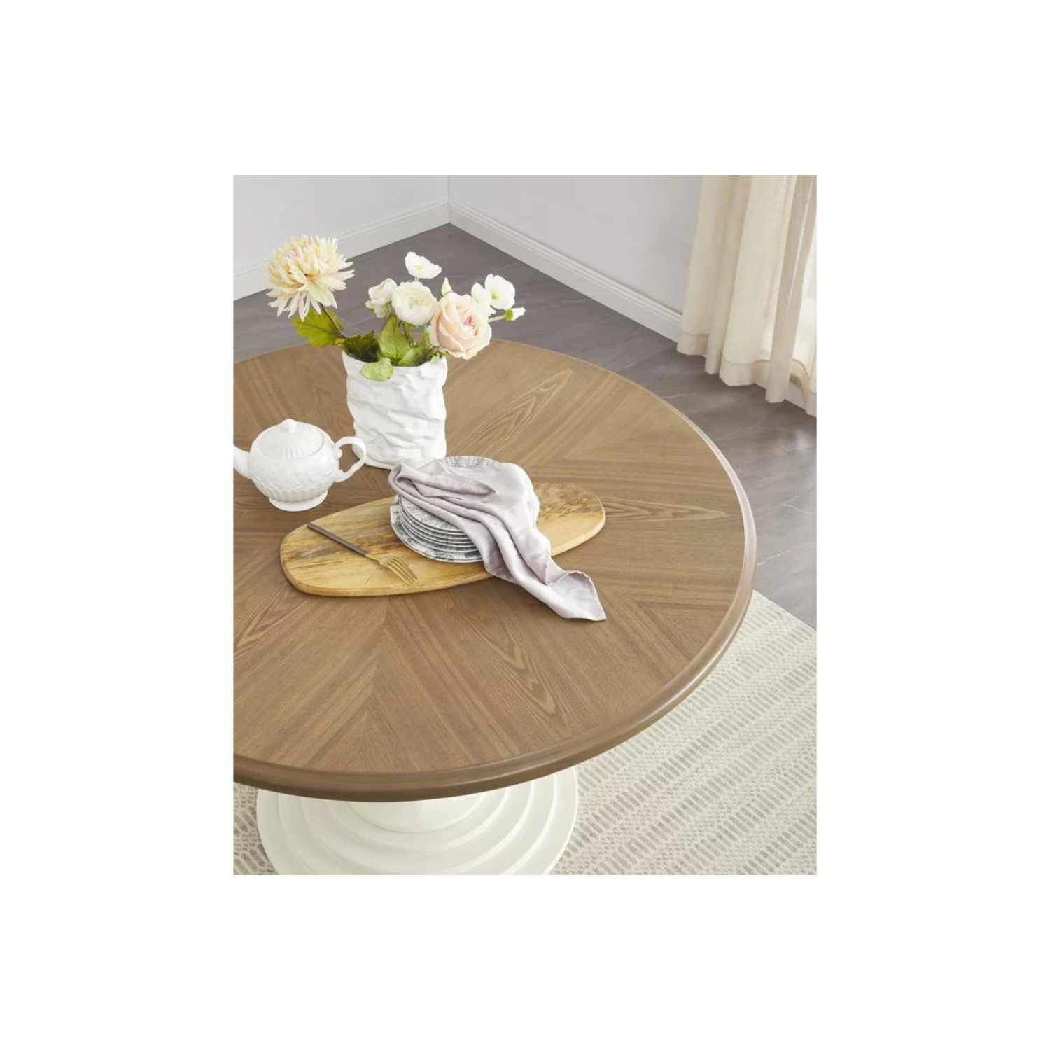 Shatayne Dining Table with Turned Pedestal Base