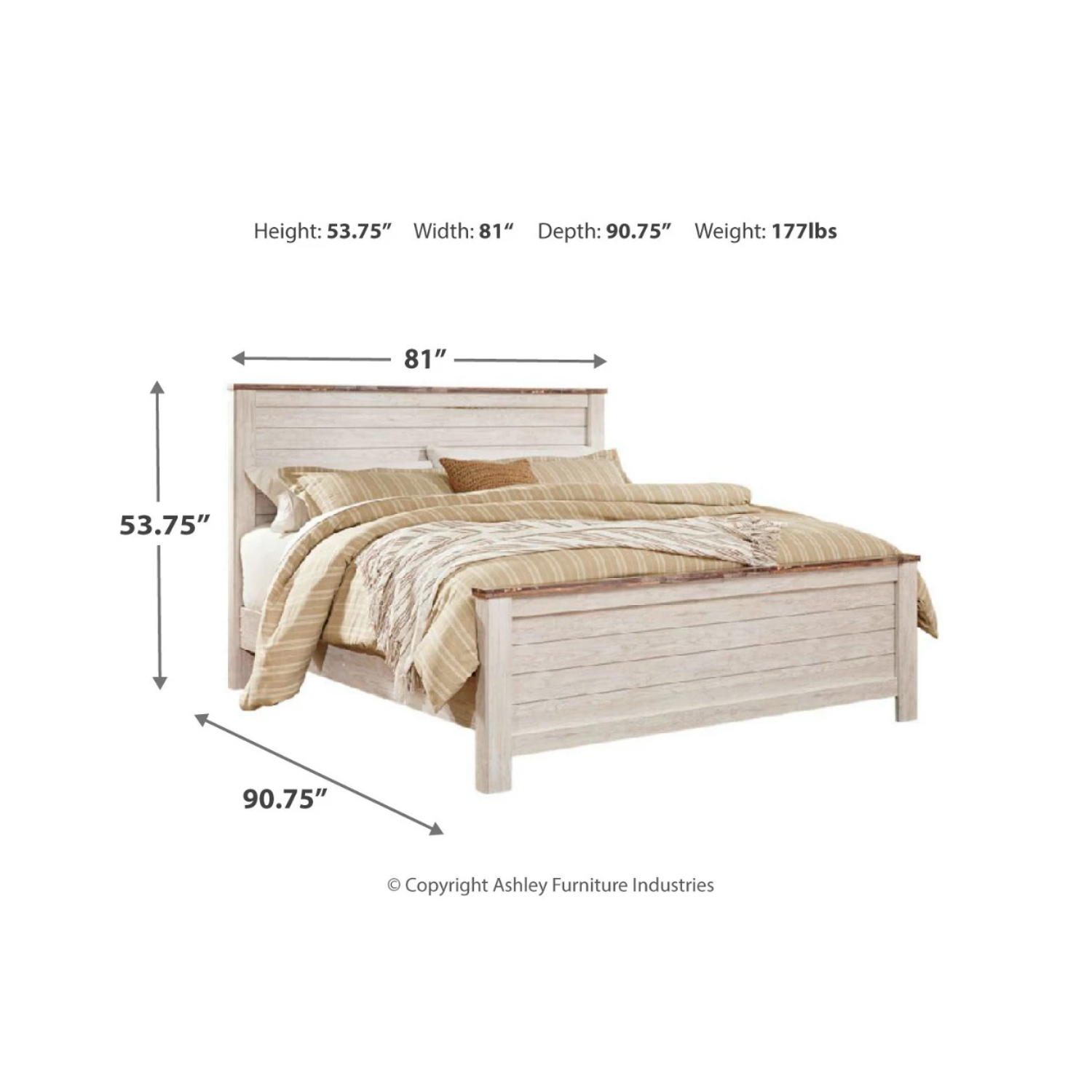 Willowton Panel Bed